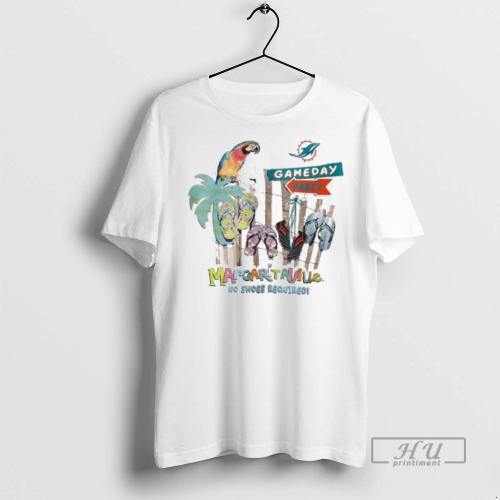 New Miami Dolphins Gameday Party Margaritaville No Shoes Required Tee Shirts Sweatshirt Hoodies