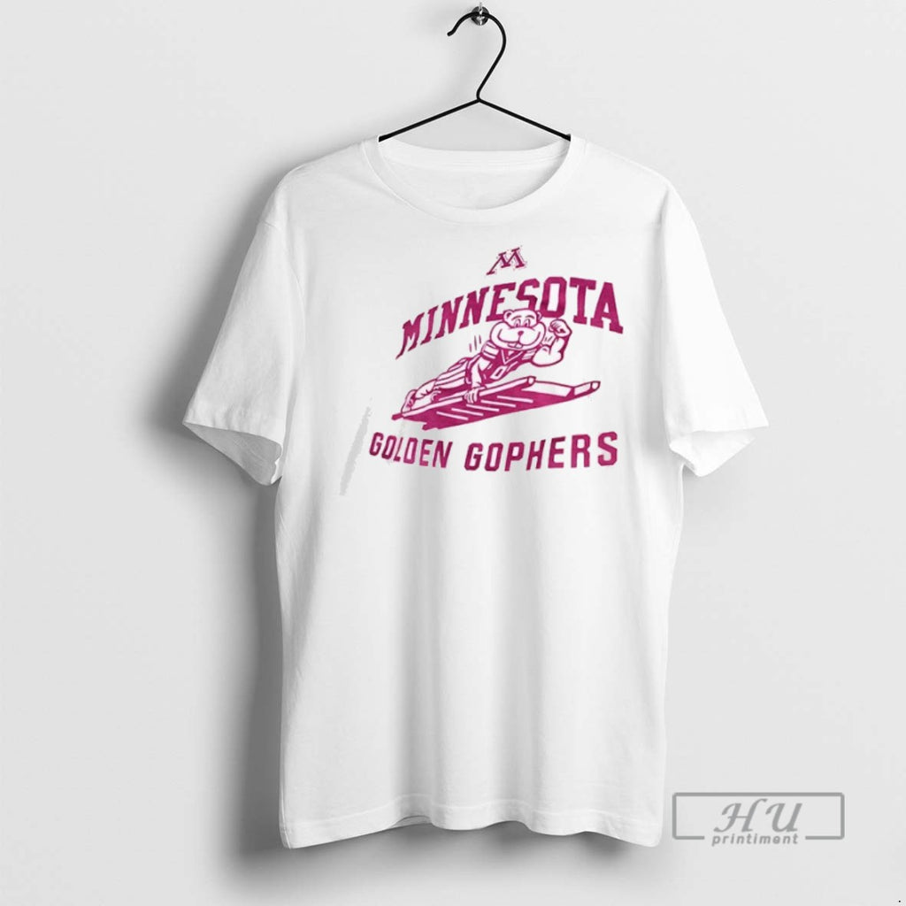 New Minnesota Golden Gophers Ski U Crew Logo Double Sided Tee Shirts Sweatshirt Hoodies