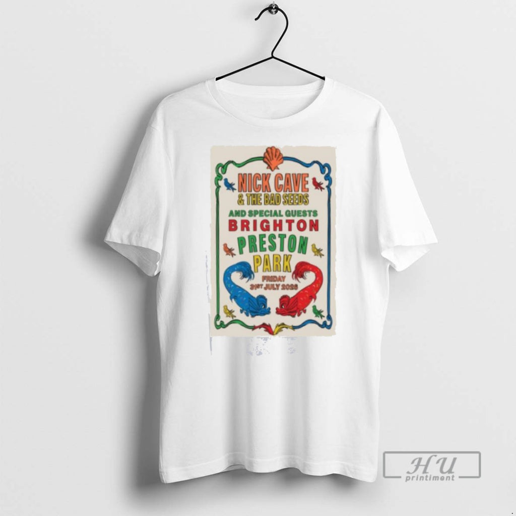 New Nick Cave The Bad Seeds Preston Park Brighton 31 July 2026 Concert Tee Shirts