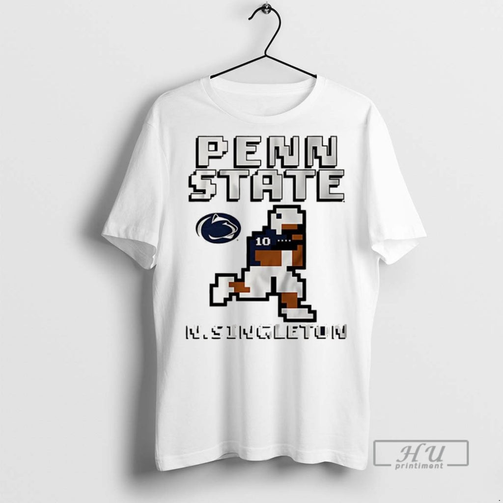 New Nick Singleton Penn State Nittany Lions Football Retro Baller 8 Bit Style Tee Shirts