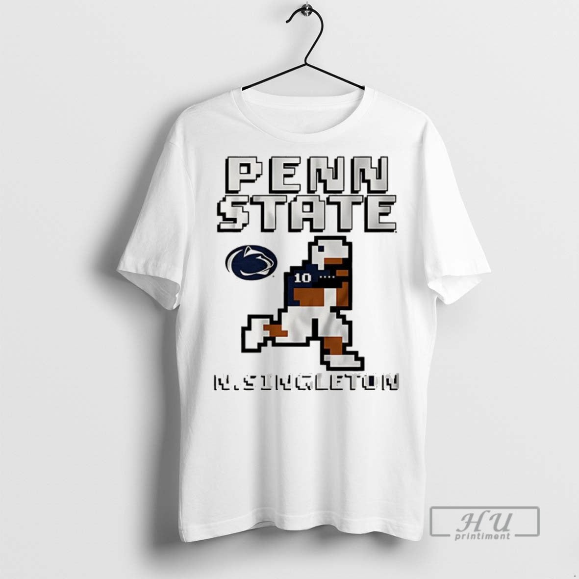 New Nick Singleton Penn State Nittany Lions Football Retro Baller 8 Bit Style Tee Shirts