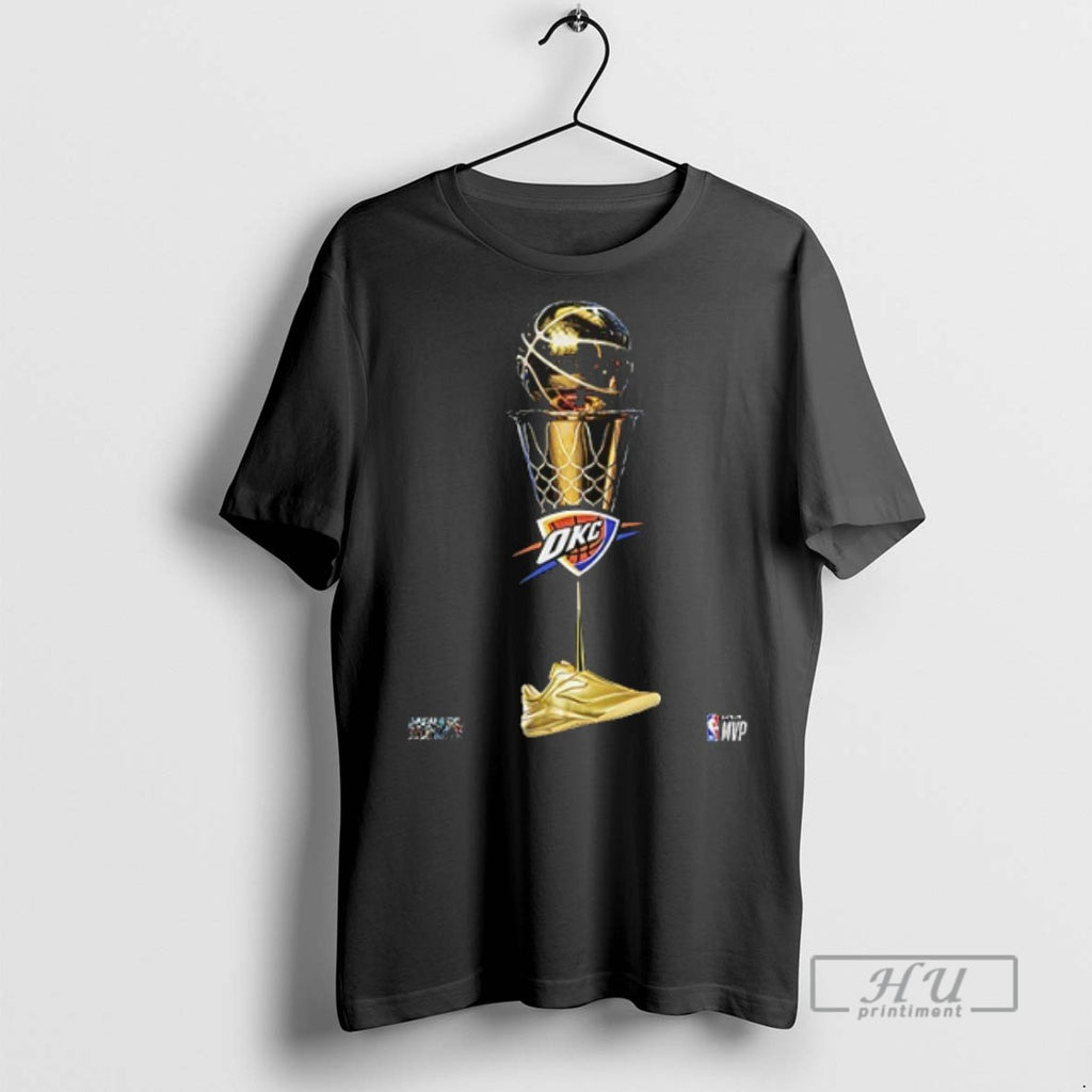 New Oklahoma City Thunders Gilgeous Alexander Shai Golden Shoe Graphic Double Sided Tee Shirts