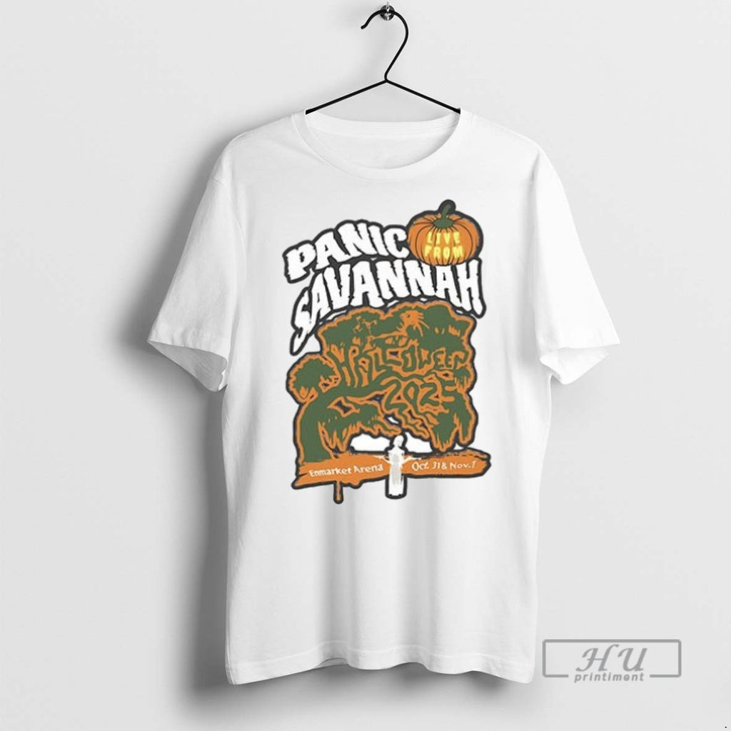New Panic Savannah Enmarket Arena Halloween 2025 Ceramic Ceramic And Classic Dad Cap Tee Shirts