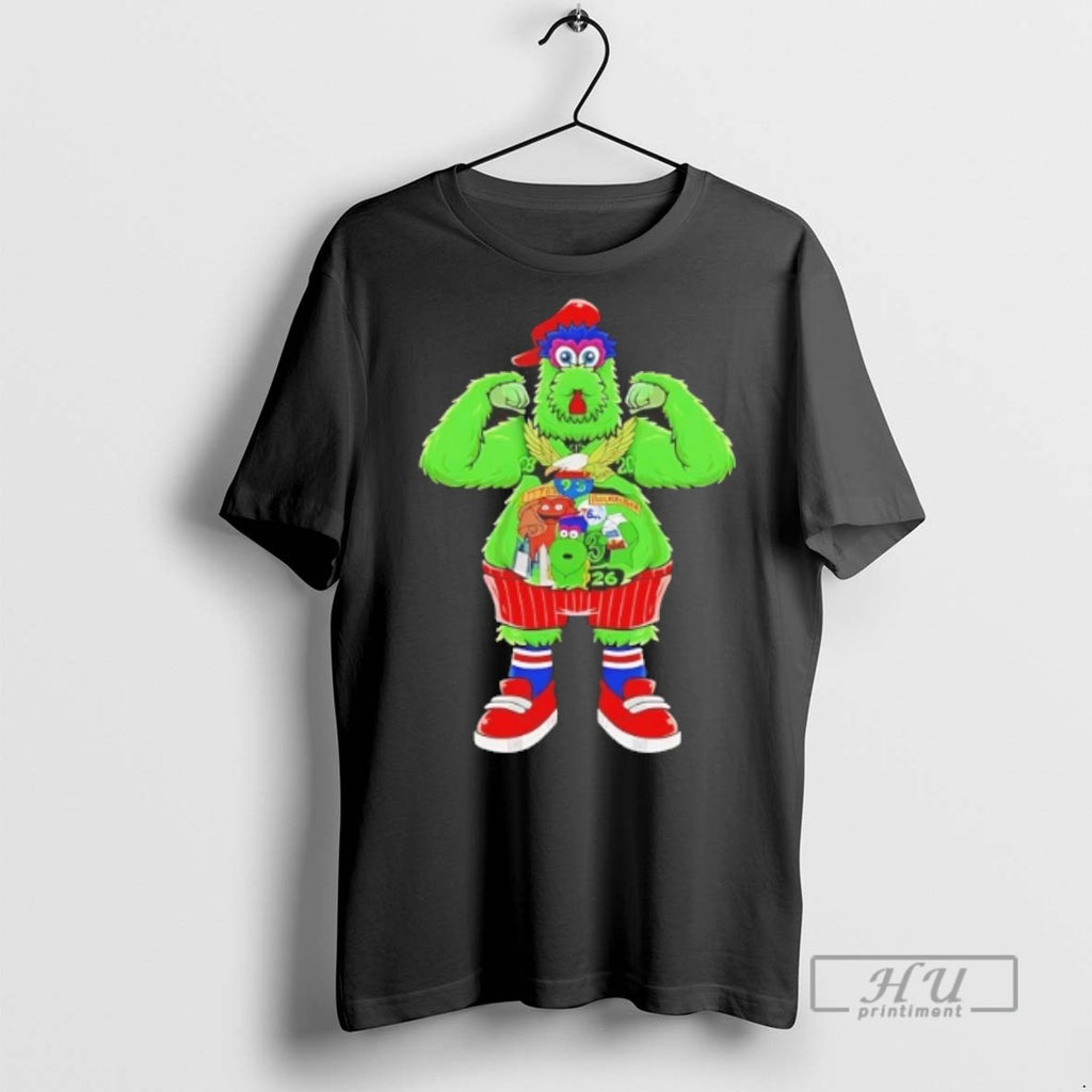 New Philadelphia Phillies Phanatic Tattoos Dunphy Tee Shirts Sweatshirt Hoodies