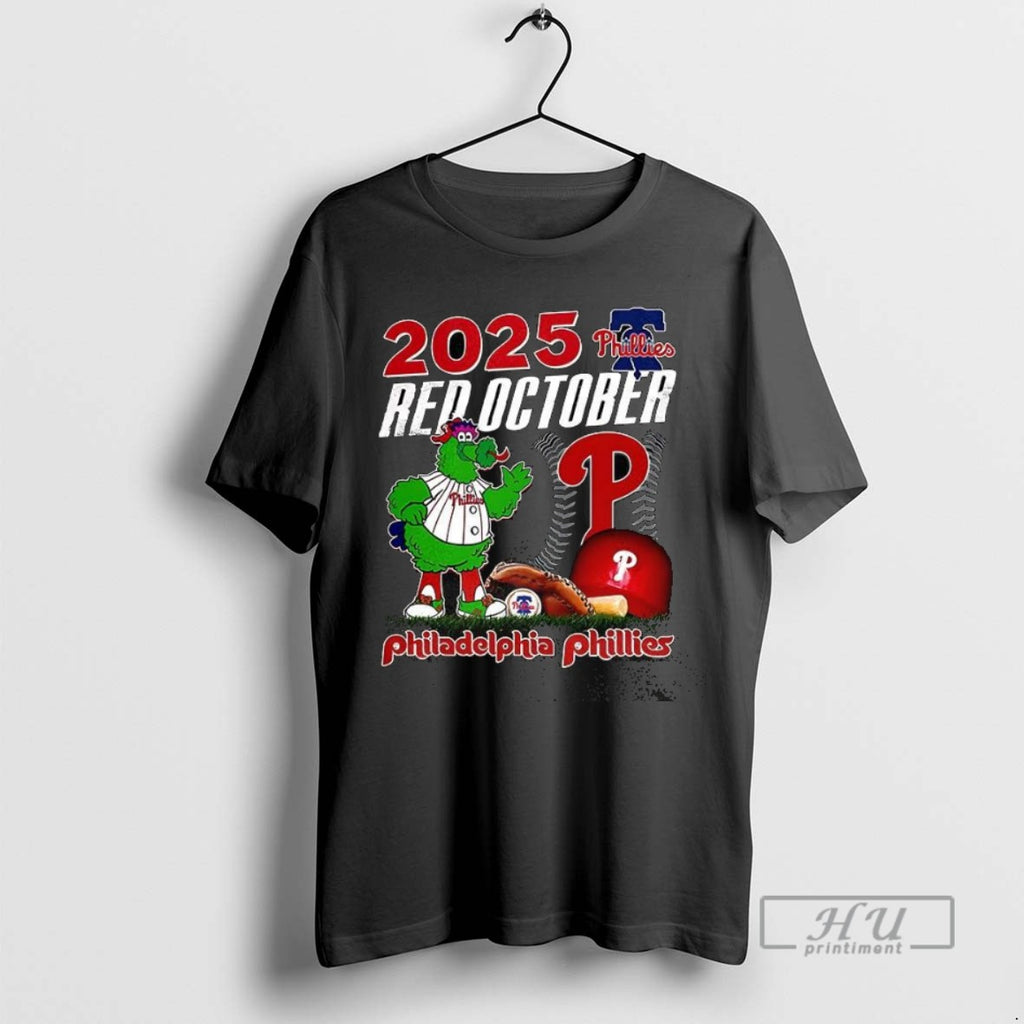 New Philadelphia Phillies Red October 2025 Mascot Tee Shirts Sweatshirt Hoodies