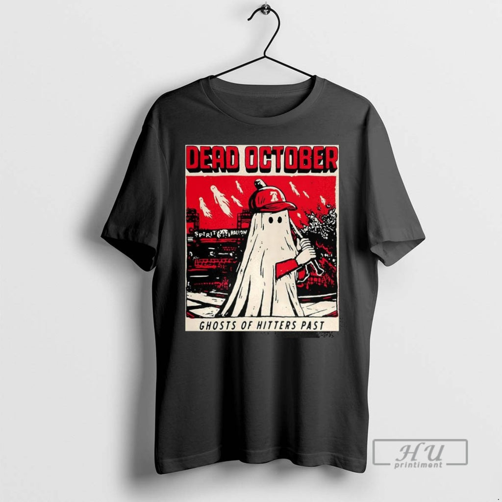 New Philadelphia Phillies Baseball Cracked Bell Dead October Ghost Of Hitters Past Halloween Tee Shirts