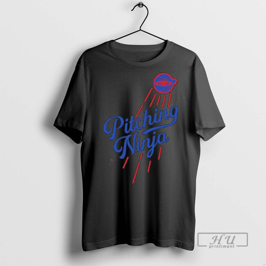 New Pitching Ninja Los Angeles Dodgers Tee Shirts Sweatshirt Hoodies