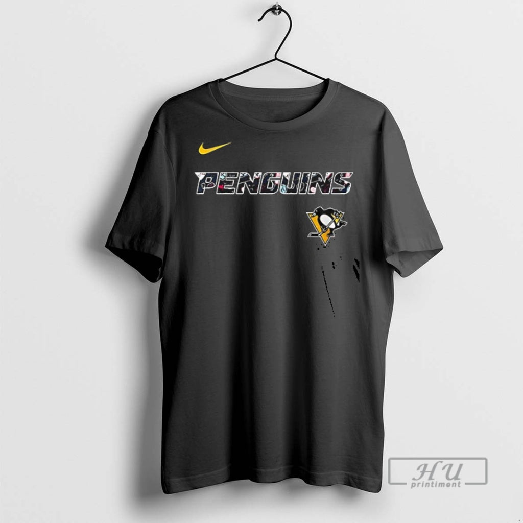 New Pittsburgh Penguins X Nurse Its A Work Of Heart Double Sided Tee Shirts