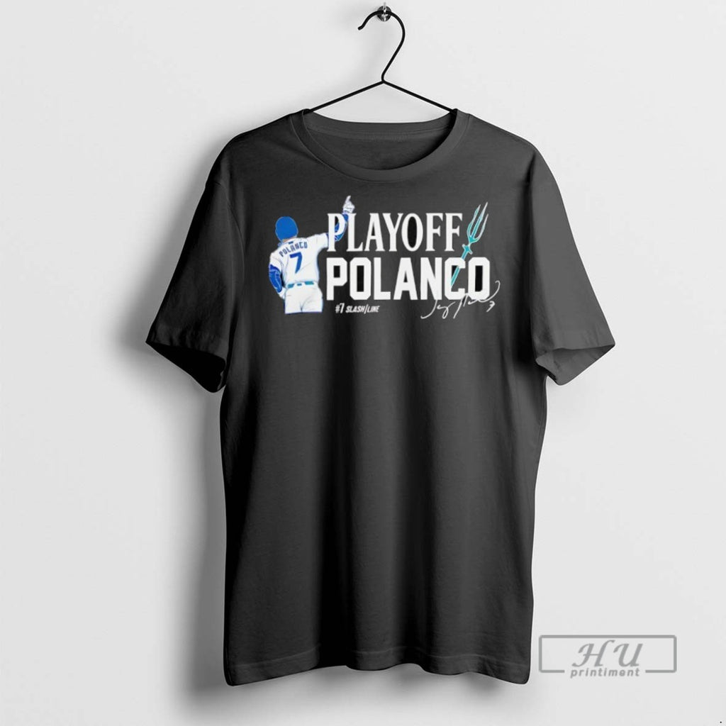 New Playoff Jorge Polanco Seattle Mariners Signature Tee Shirts Sweatshirt Hoodies