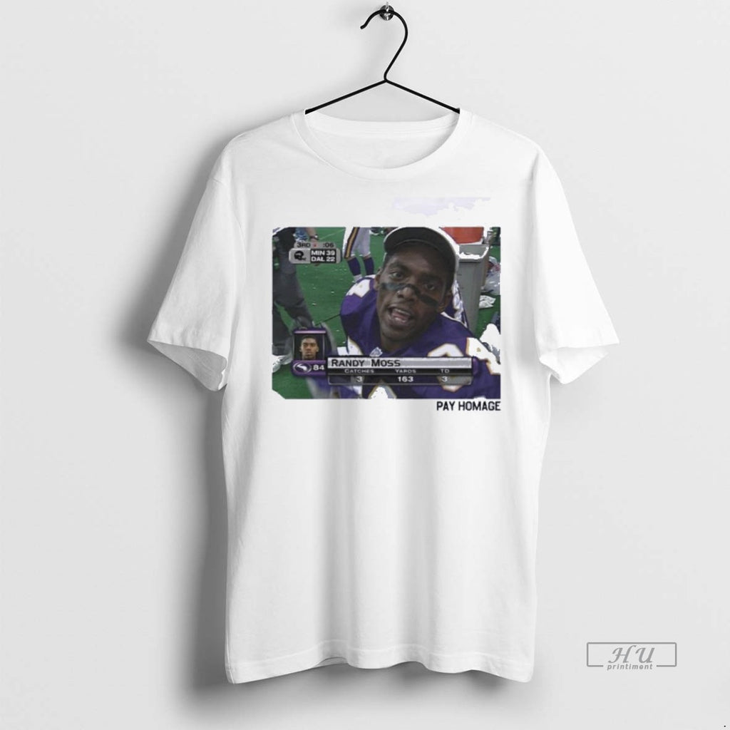 New Randy Moss Minnesota Vikings Pay Homage Graphic Tee Shirt Sweater