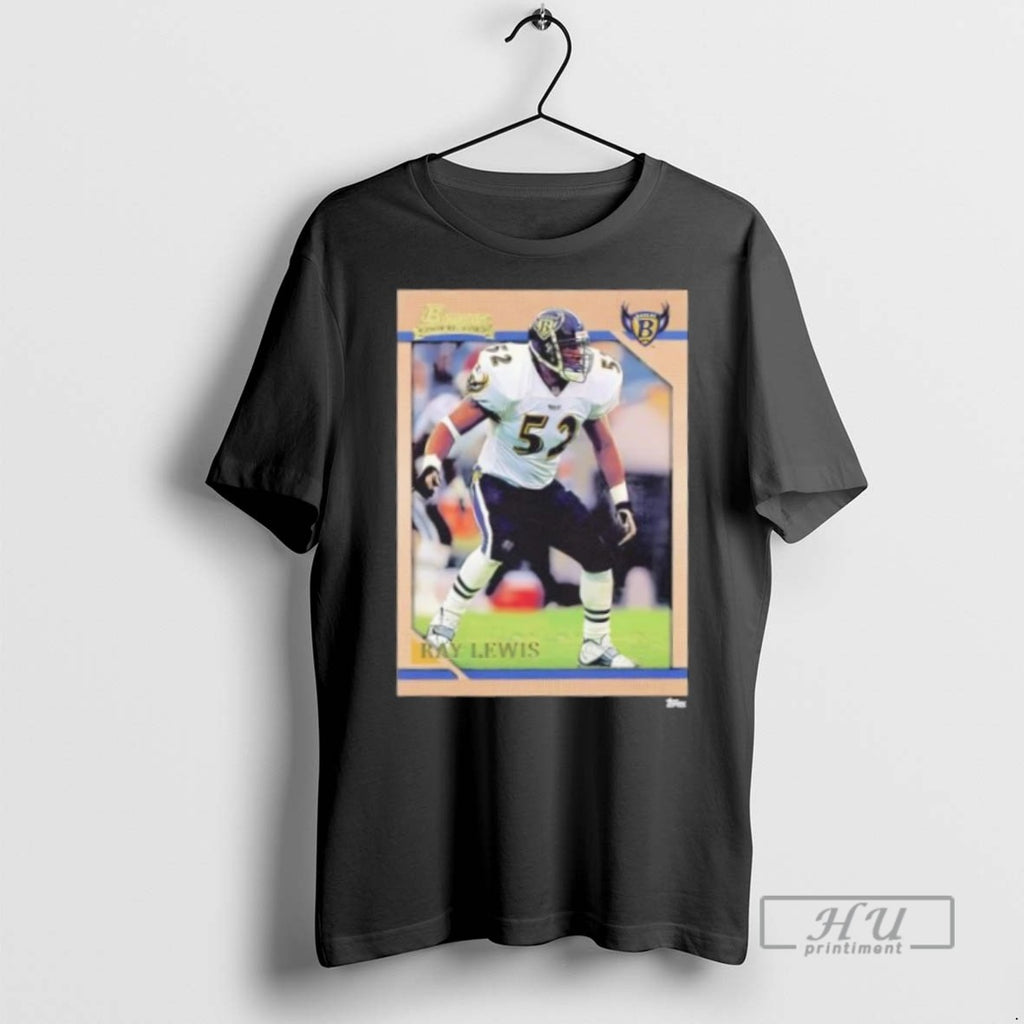 New Ray Lewis Baltimore Ravens Trading Card Tee Shirts Sweatshirt Hoodies