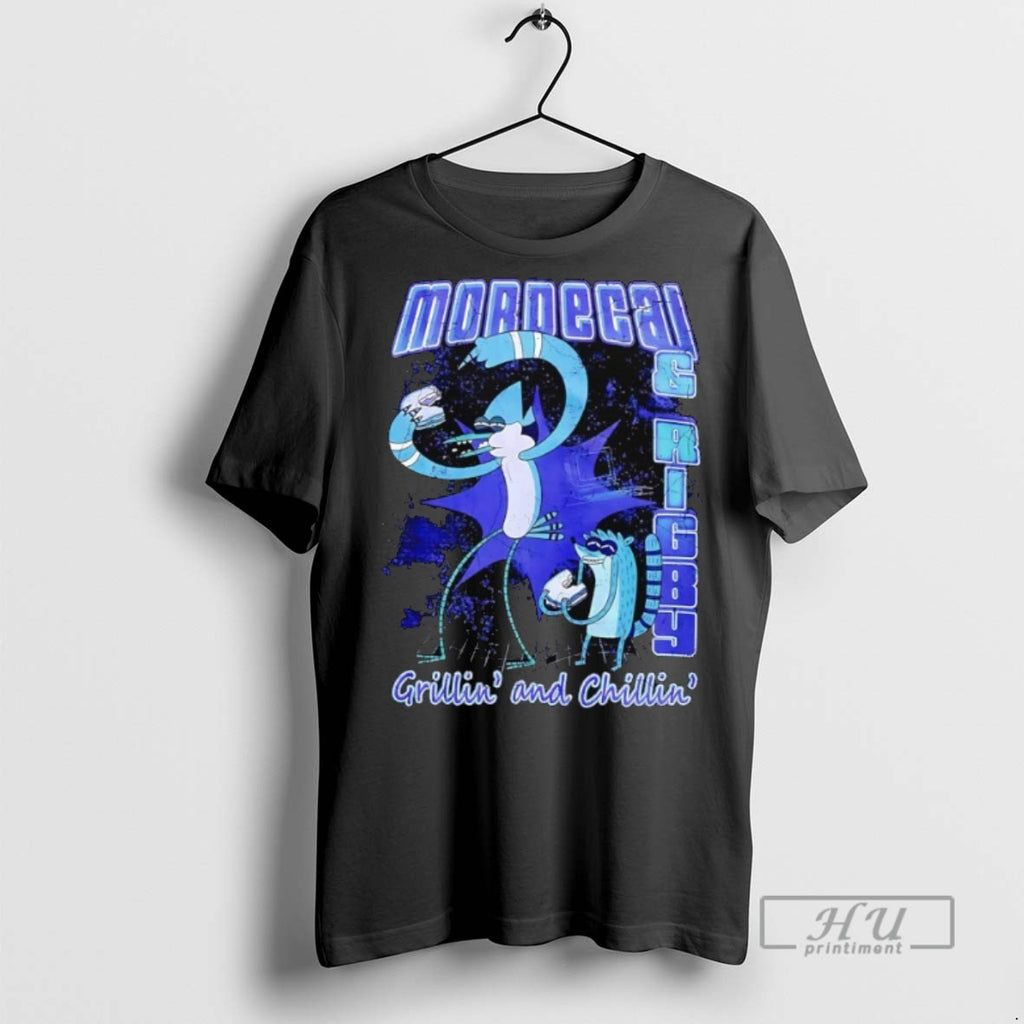 New Regular Show Mordecai And Rigby Grillin Tee Shirts Sweatshirt Hoodies