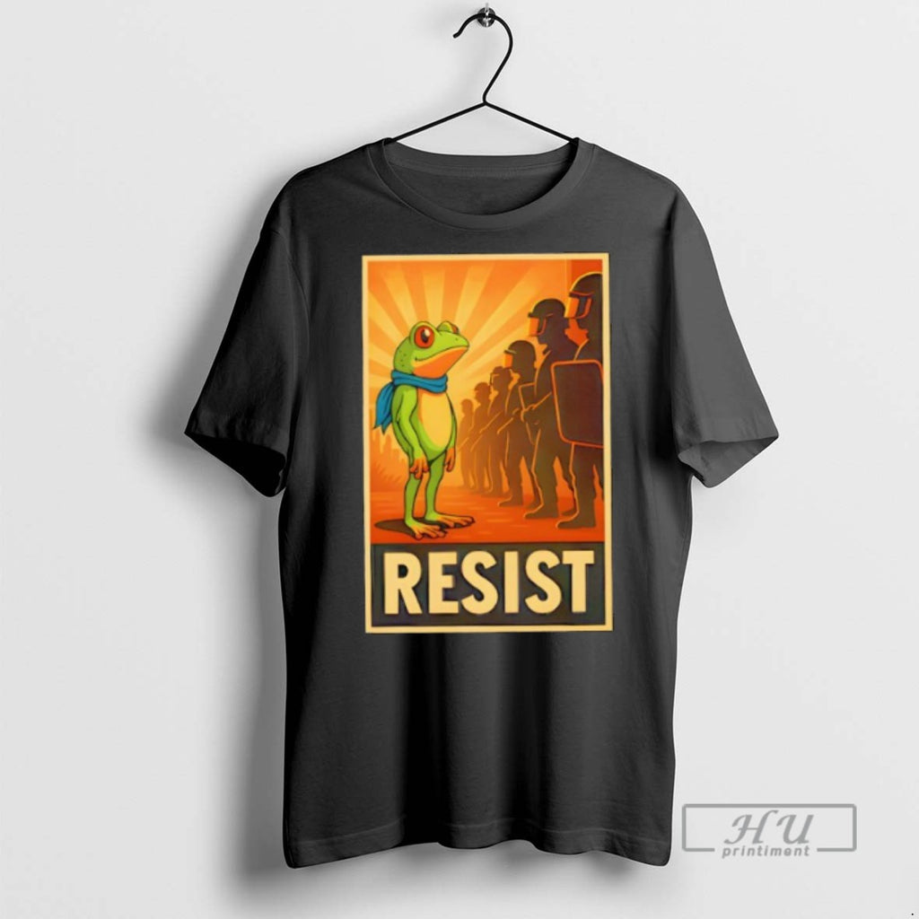 New Resist Portland Frog Anti Trump Anti Fascism Tee Shirts Sweatshirt Hoodies