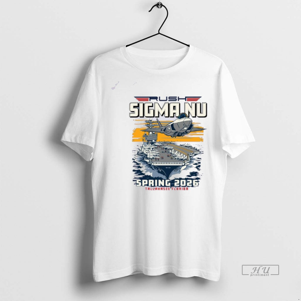 New Rush Sigma Nu Spring 2026 Tallahassee Florida Graphic Tee Shirt Sweater