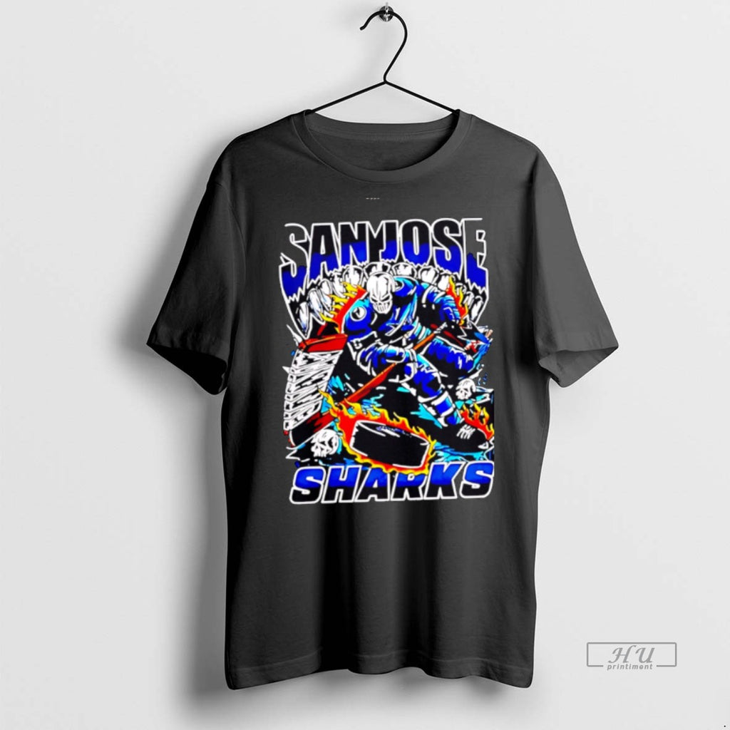 New San Jose Sharks Skeleton Player Graphic 2025 Graphic Tee Shirt Sweater