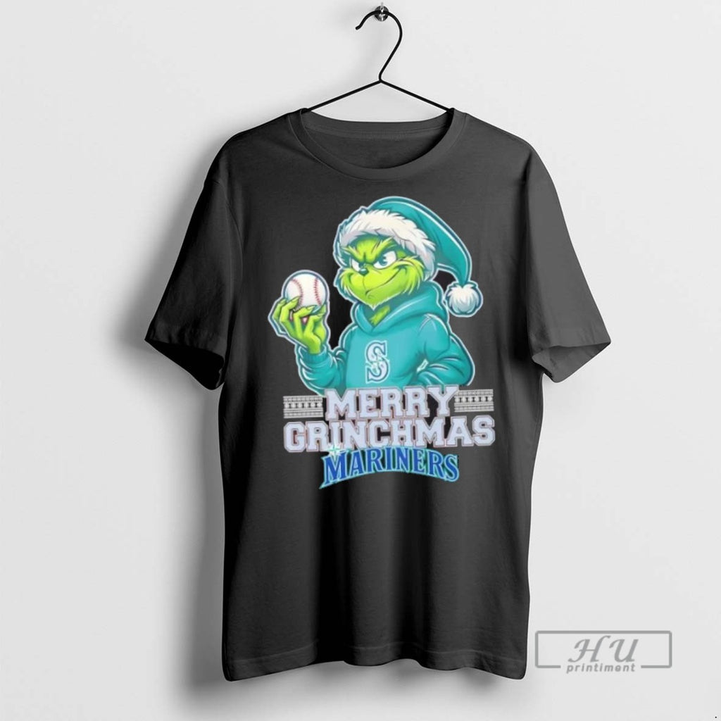 New Seattle Mariners Merry Grinchmas Tee Shirts Sweatshirt Hoodies