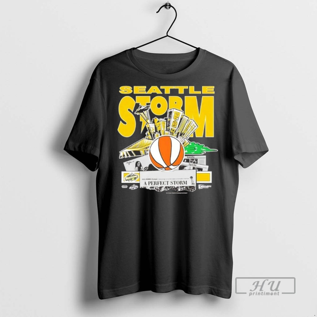 New Seattle Storm The Perfect Storm Skyline Tee Shirts Sweatshirt Hoodies