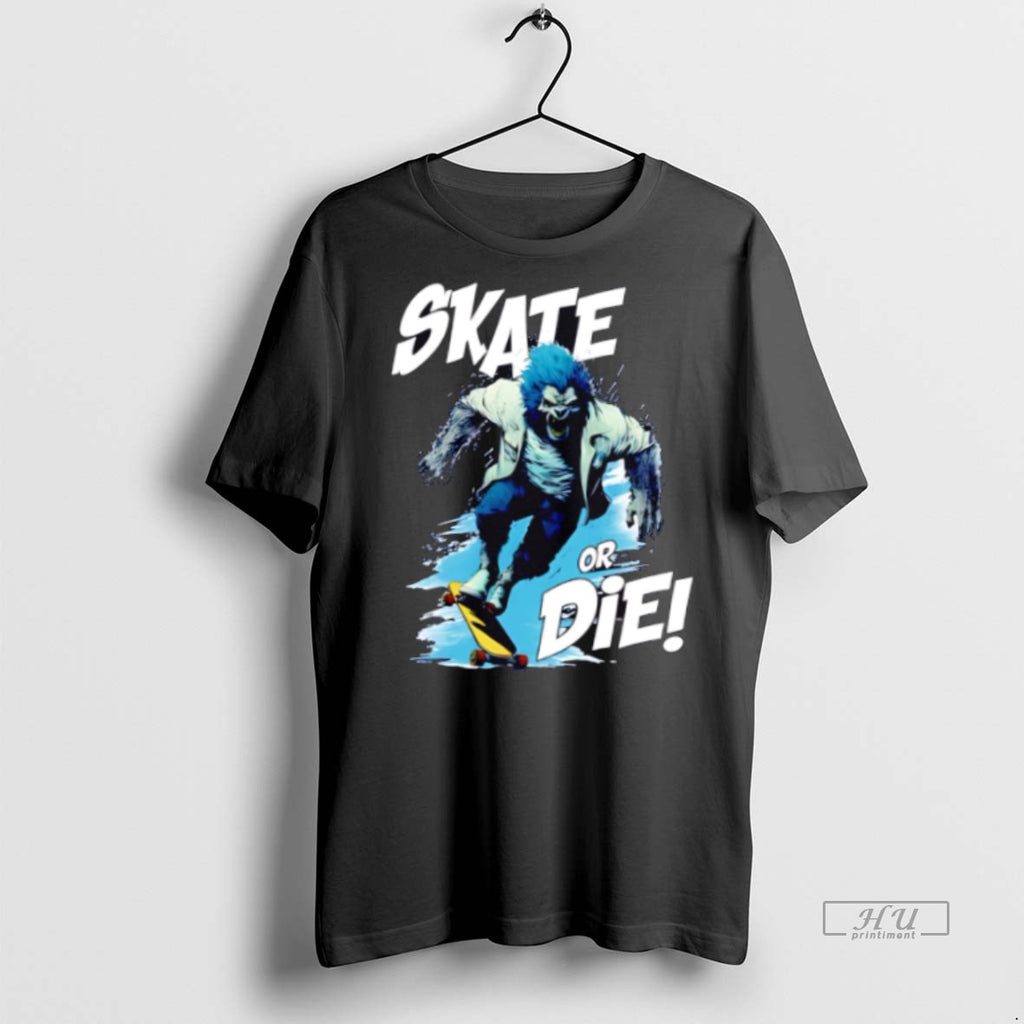 New Skate Or Die Wolfy Classic Graphic Tee Shirt Sweater