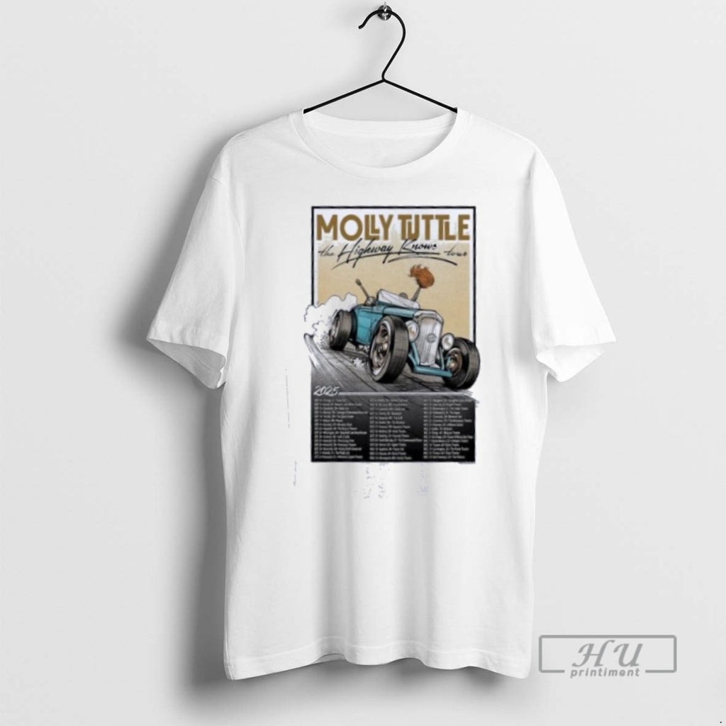 New The Highway Knows Tour 2025 Molly Tuttle Tee Shirts Sweatshirt Hoodies