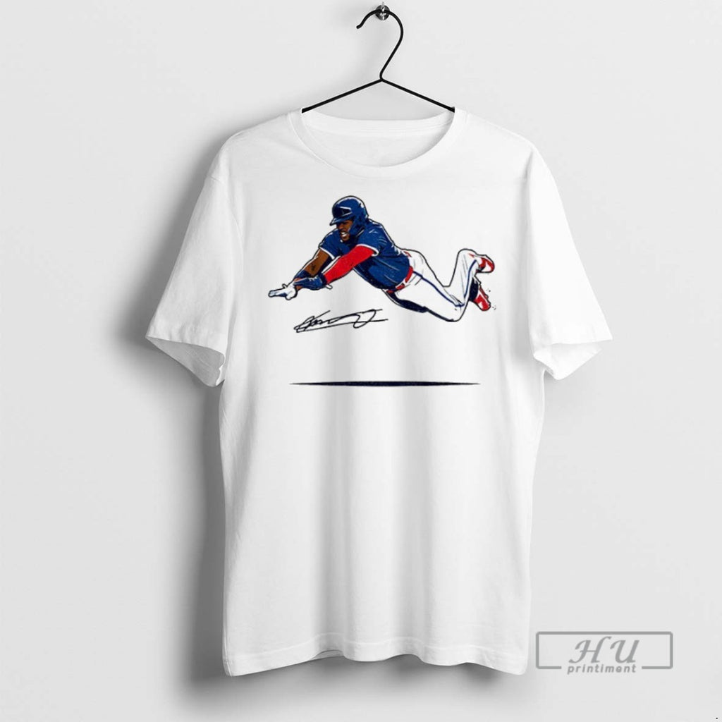 New Vladimir Guerrero Jr Super Vlad Flying Slide Superman Toronto Blue Jays Signature Tee Shirts