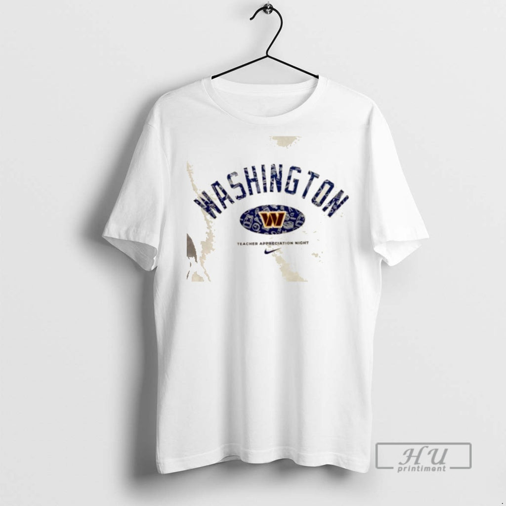 New Washington Commanders Teacher Appreciation Night 2 Sided Tee Shirts Sweatshirt Hoodies