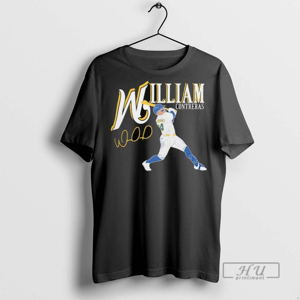 New William Contreras 24 Milwaukee Brewers Baseball Signature Tee Shirts Sweatshirt Hoodies