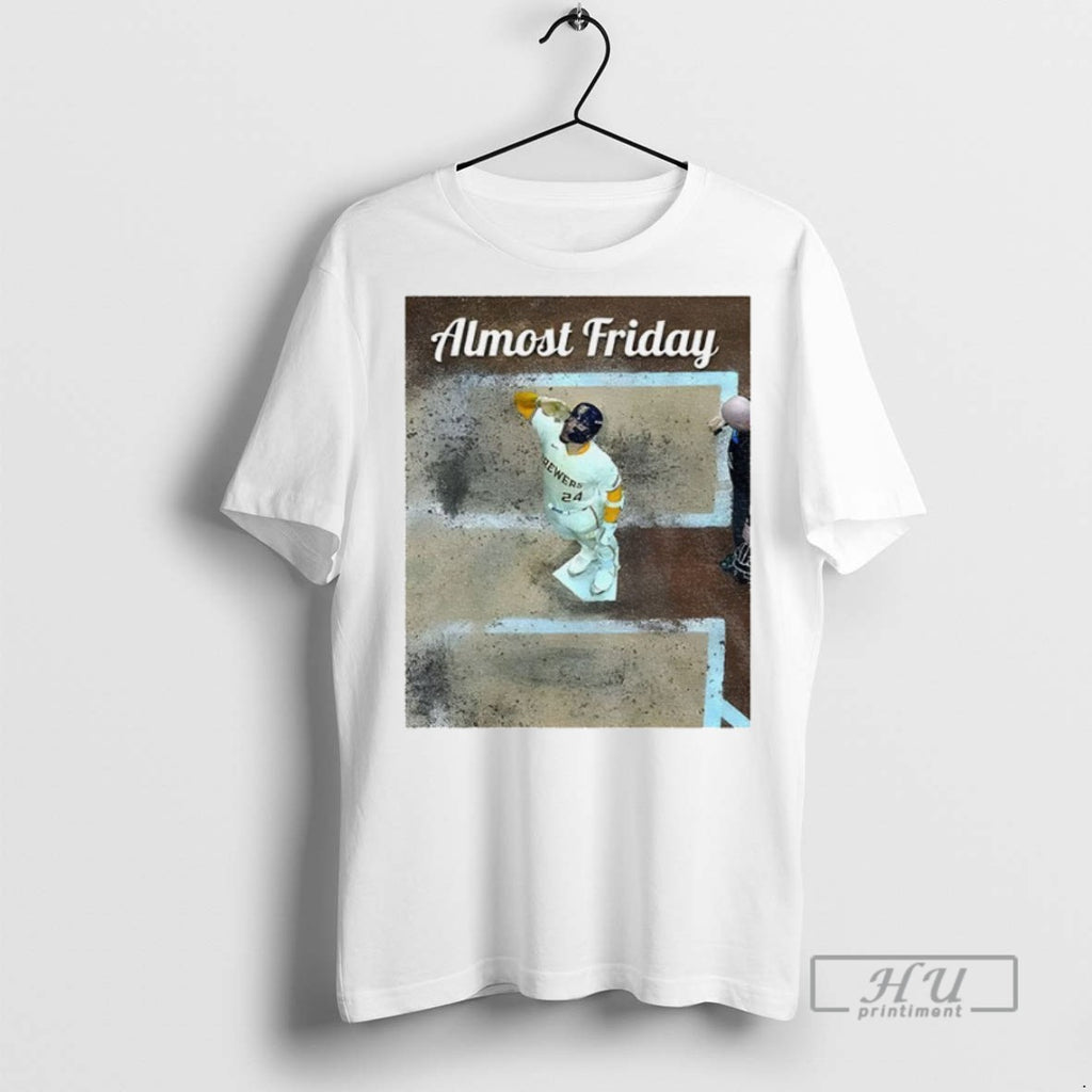 New William Contreras Milwaukee Brewers Almost Friday 2025 Tee Shirts Sweatshirt Hoodies