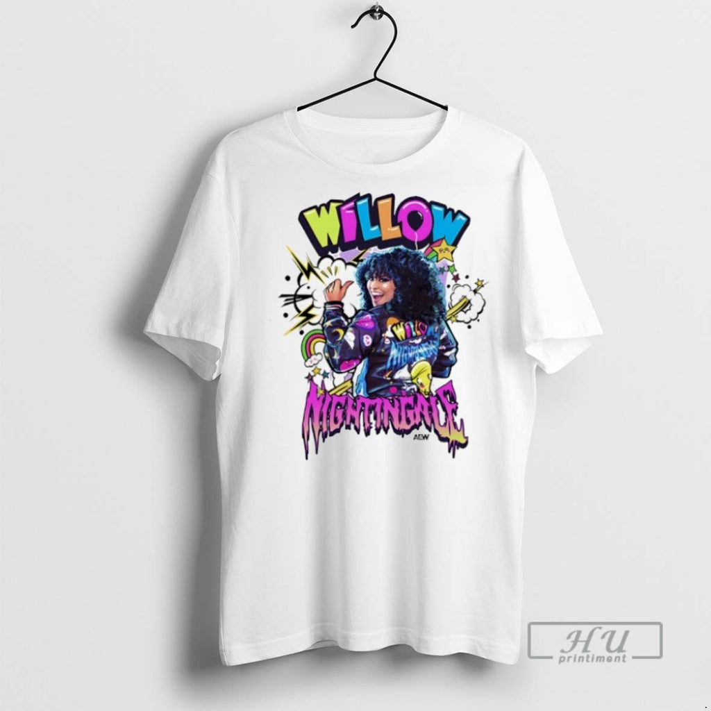 New Willow Nightingale Aew The Babe With The Power Tee Shirts Sweatshirt Hoodies