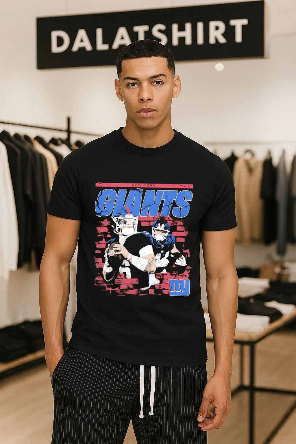 New York Giants Daniel Jones Tommy DeVito Brick Wall shirt