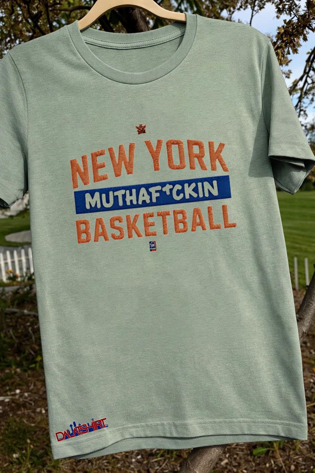 New York Muthafckin Basketball Orange and Blue shirt
