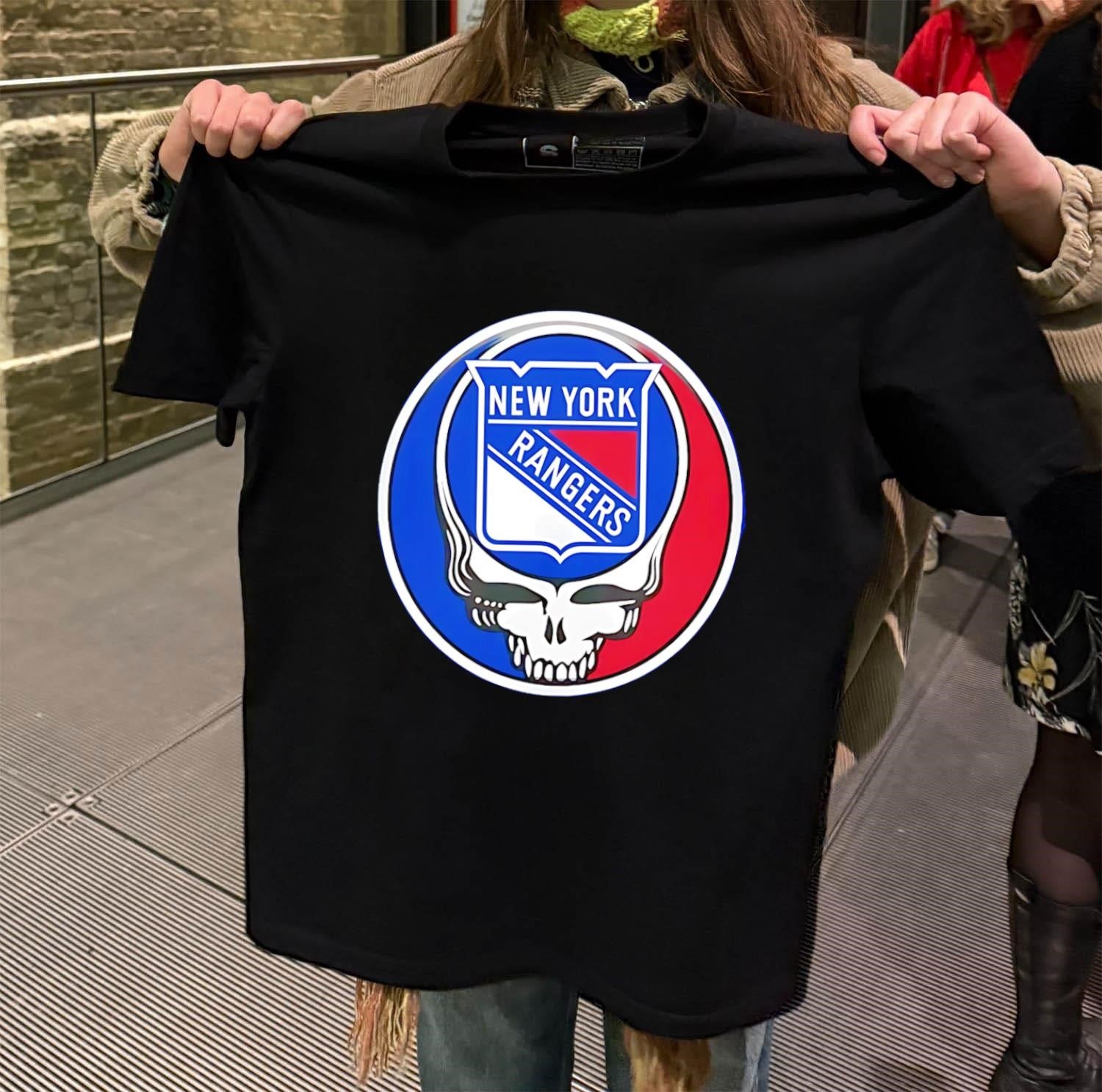 New York Rangers Grateful Dead Skull shirt