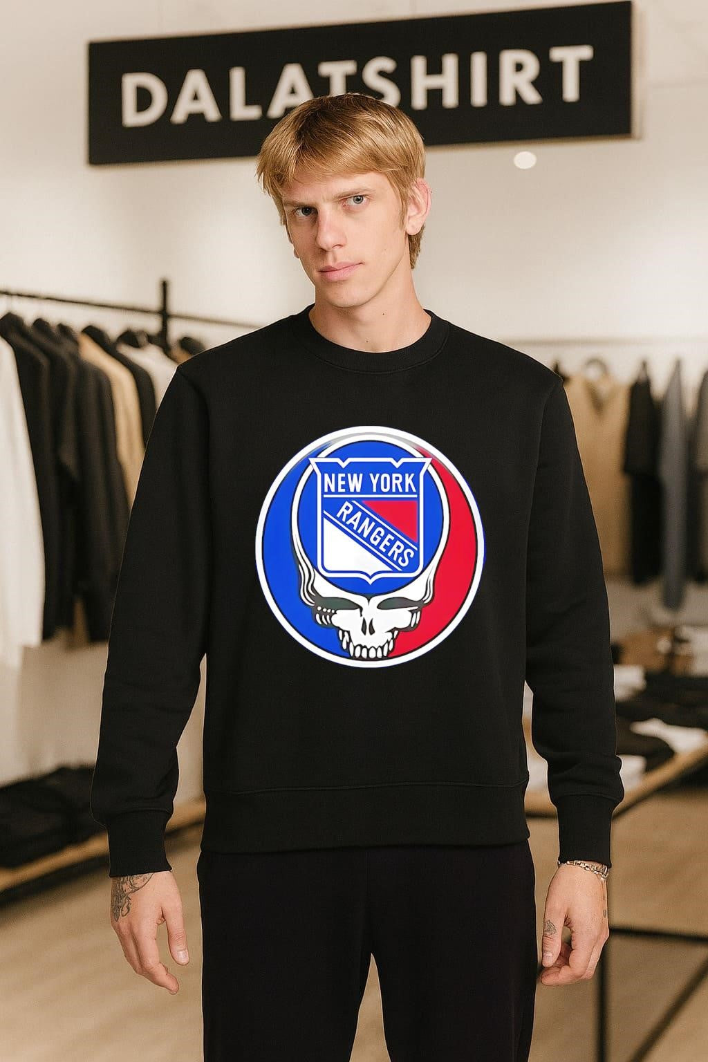 New York Rangers Grateful Dead Skull shirt