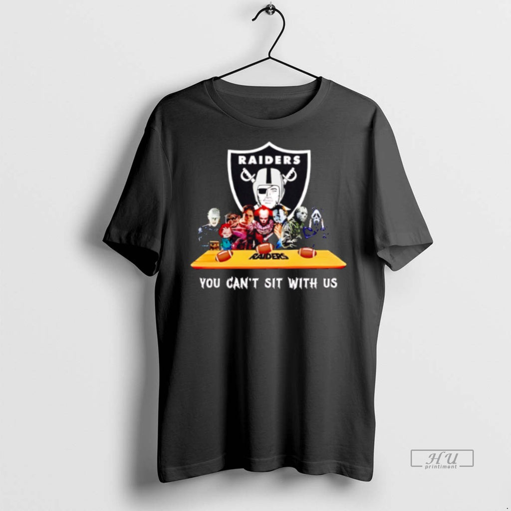 New You Cant Sit With Us Raiders Football Horror Movies Halloween Graphic Tee Shirt Sweater