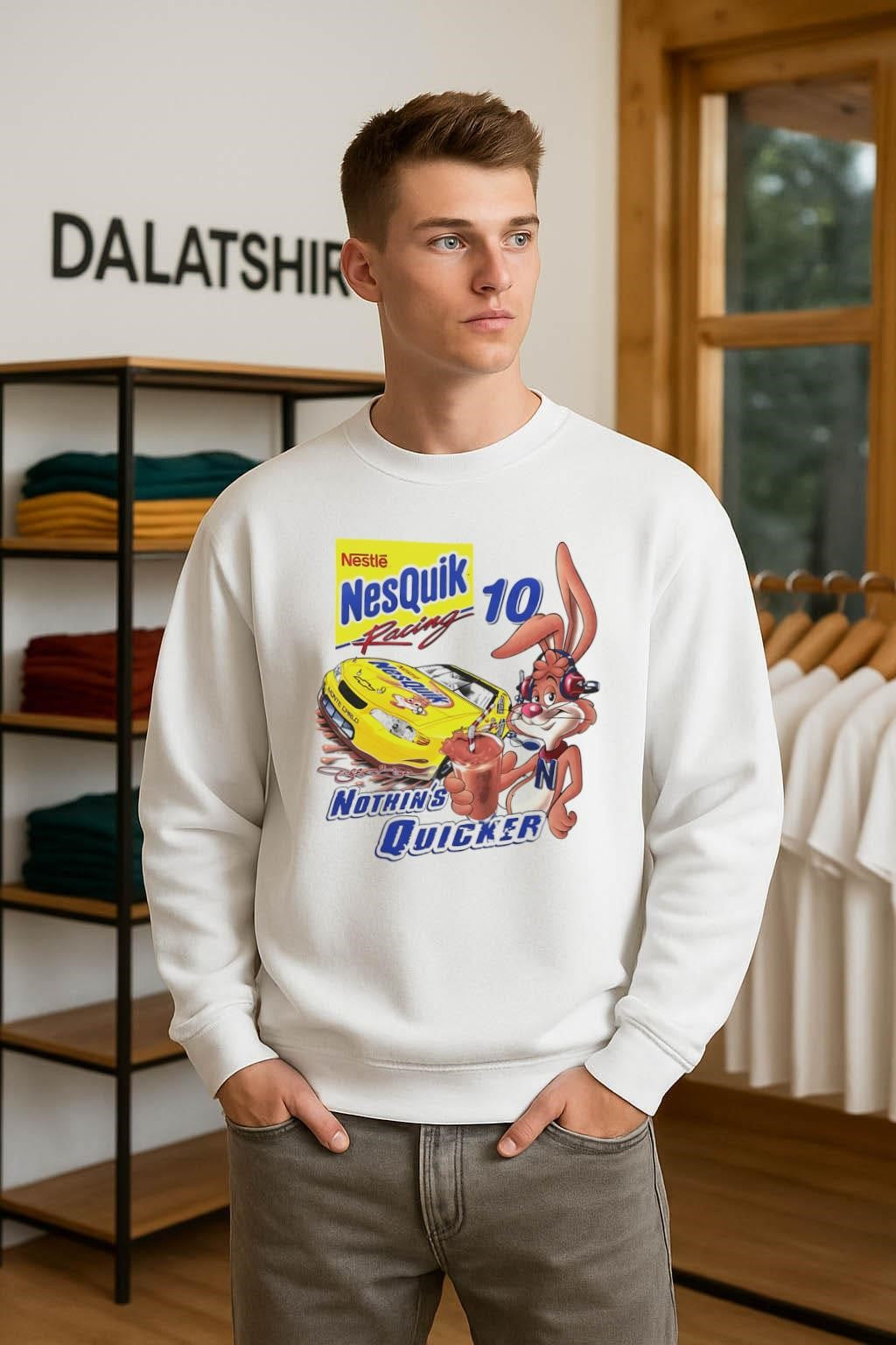 Nesquik x Nascar Nothin’s Quicker cartoon shirt