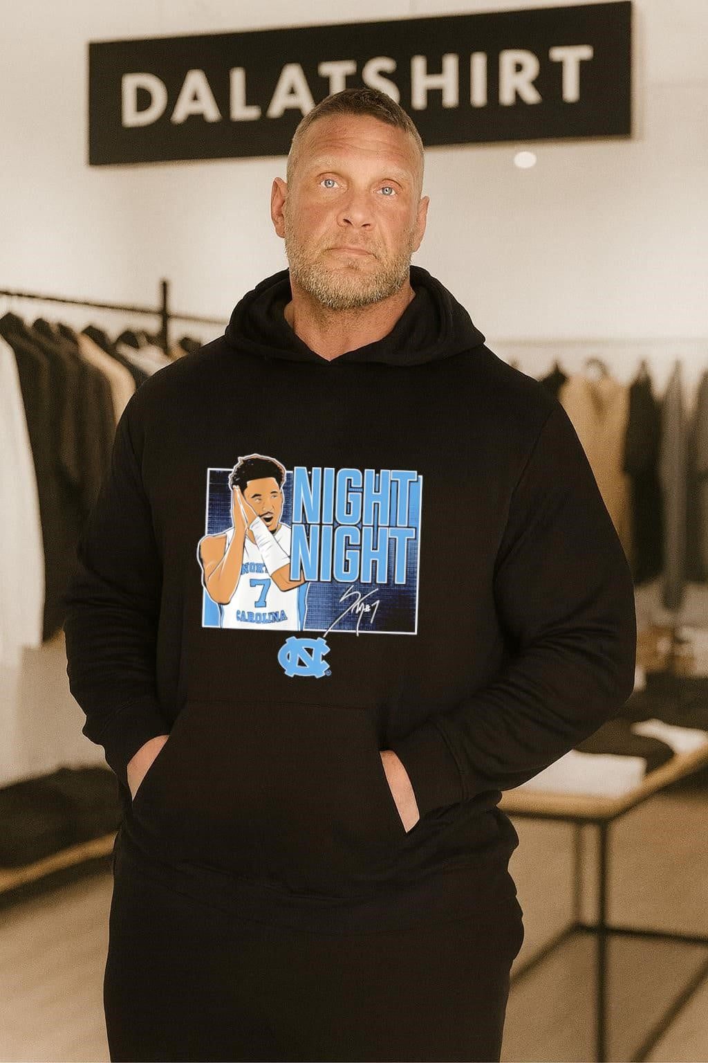 Night Night North Carolina Tar Heels Basketball Number 7 Player shirt