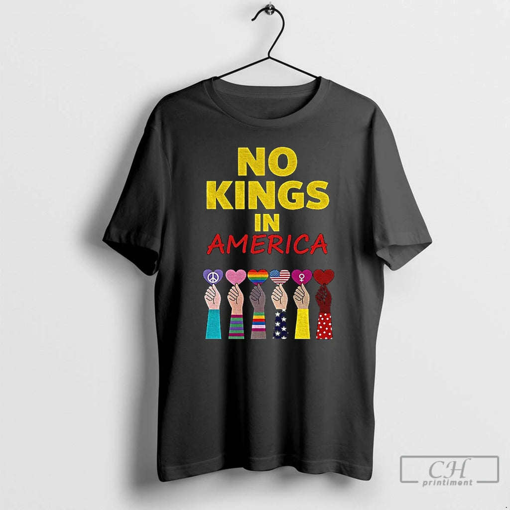 No Kings In America Protest T Shirts