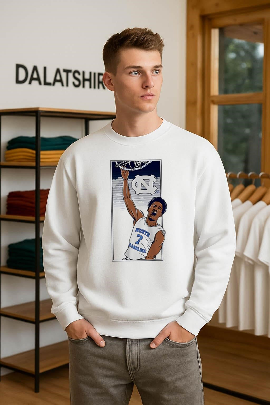 North Carolina Tar Heels Basketball Player Slam Dunk shirt