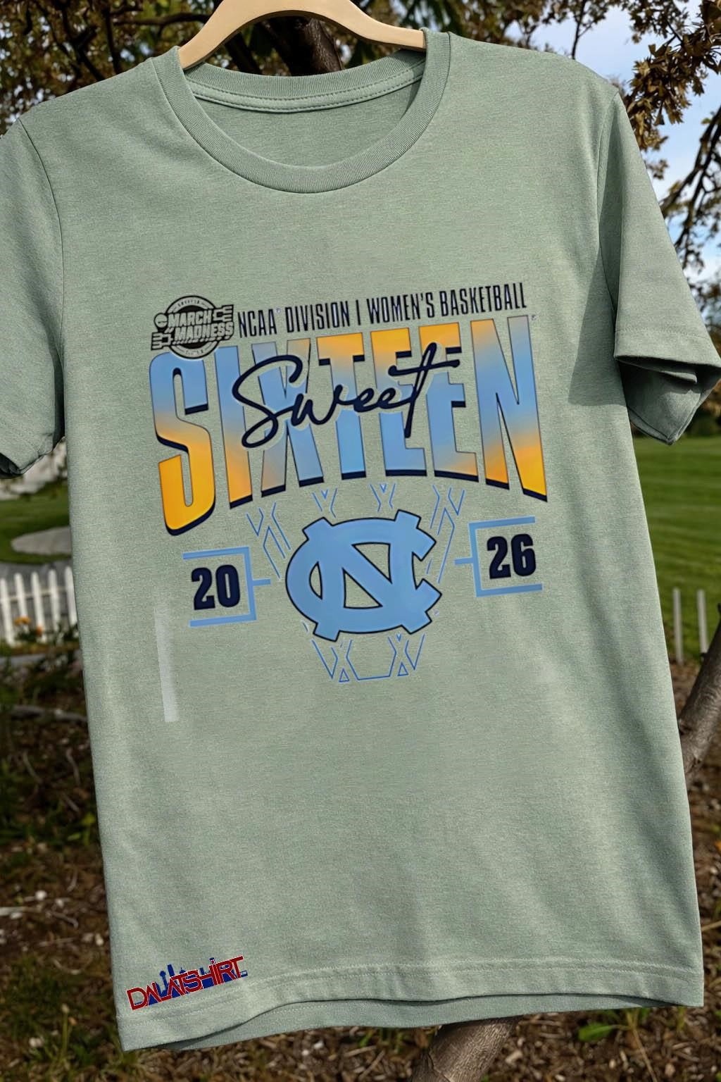 North Carolina Tar Heels Women’s 2026 NCAA Women’s Basketball Tournament March Madness Sweet 16 shirt