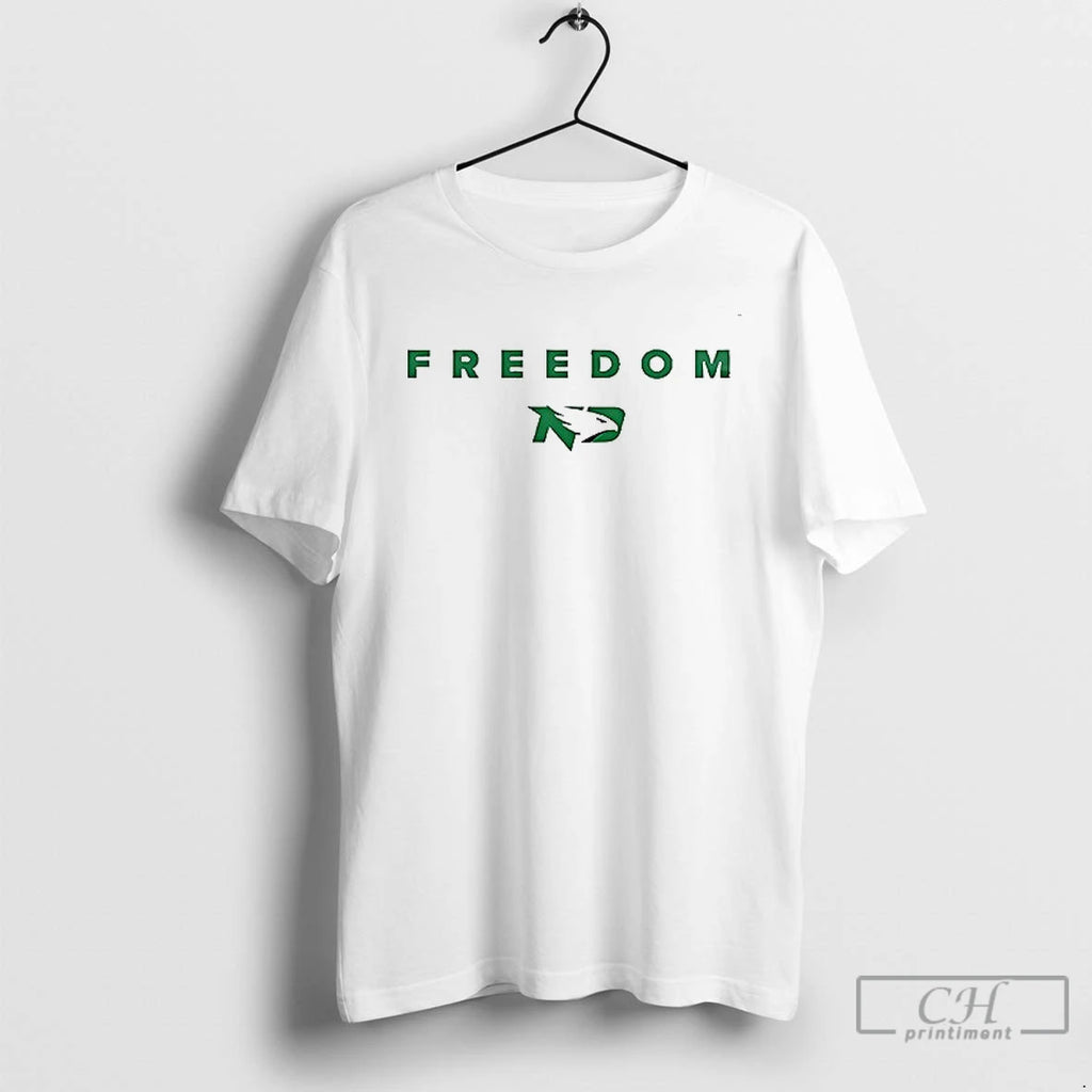 North Dakota Fighting Hawks X Charlie Kirk Freedom T Shirts