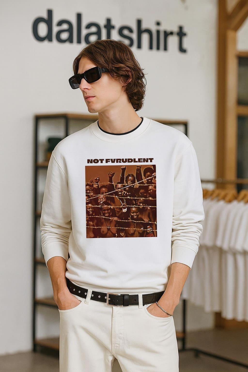 Not Fvrudlent People Behind Barbed Wire Power Graphic shirt