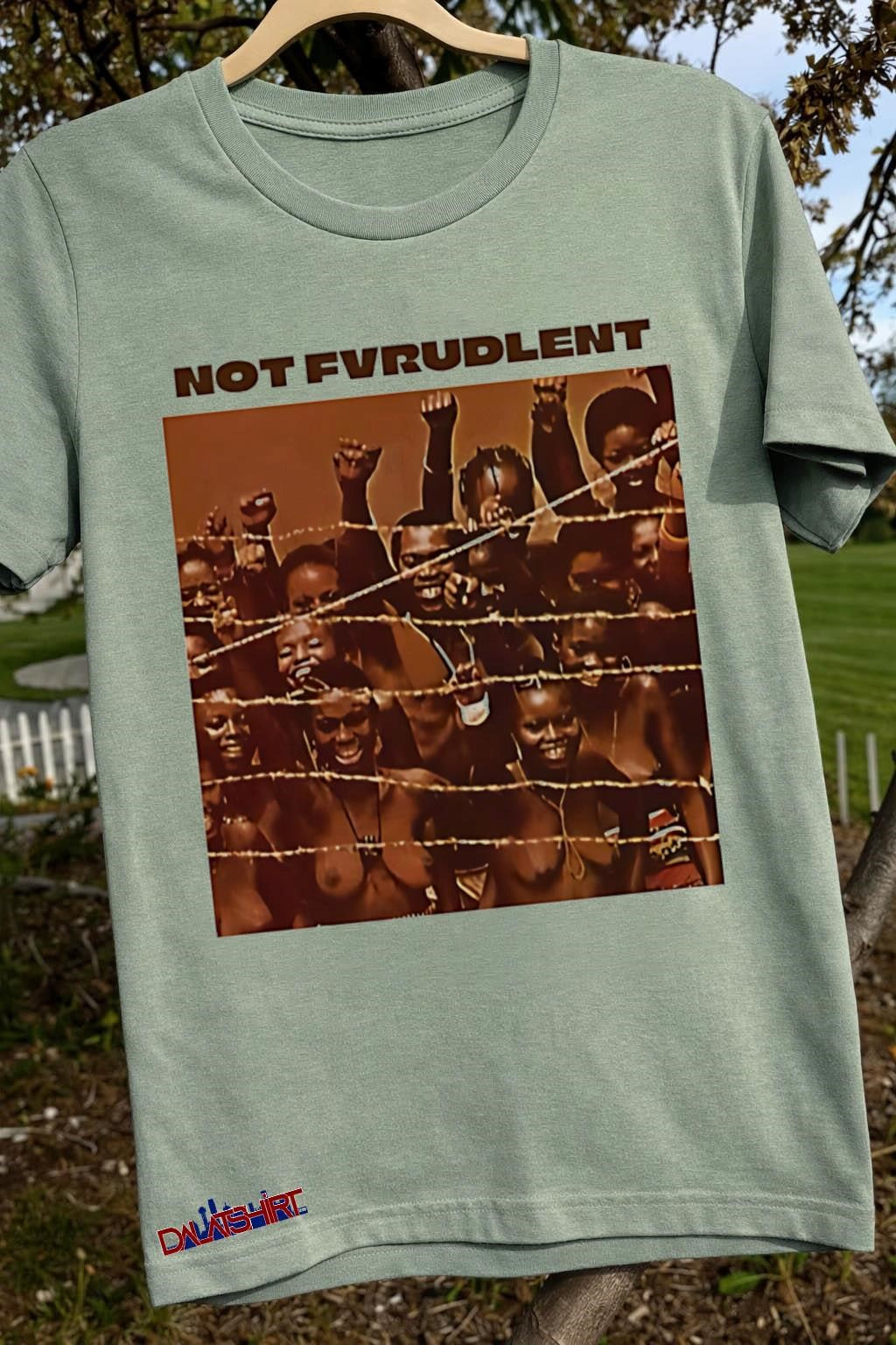 Not Fvrudlent People Behind Barbed Wire Power Graphic shirt