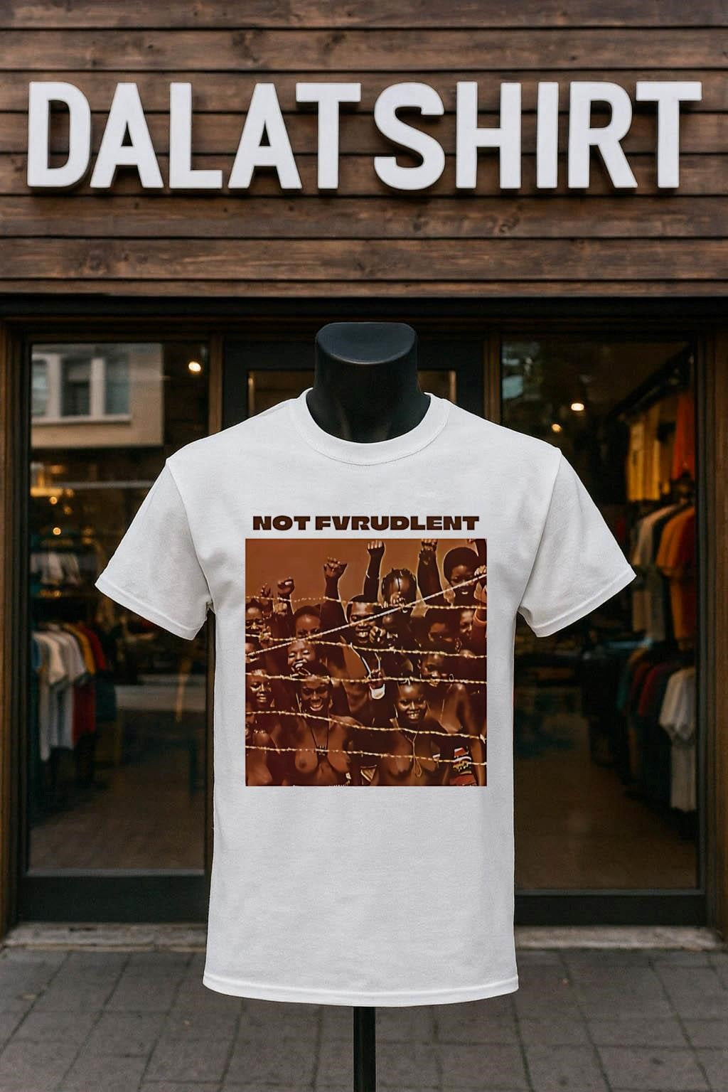 Not Fvrudlent People Behind Barbed Wire Power Graphic shirt