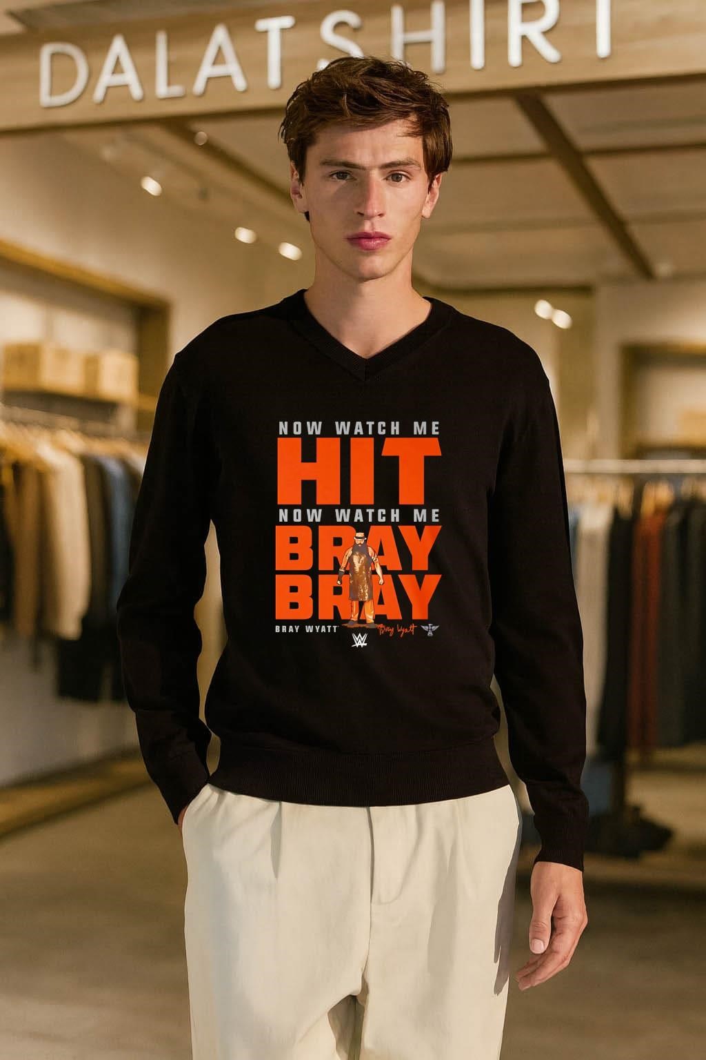 Now Watch Me Hit Bray Wyatt graphic portrait shirt