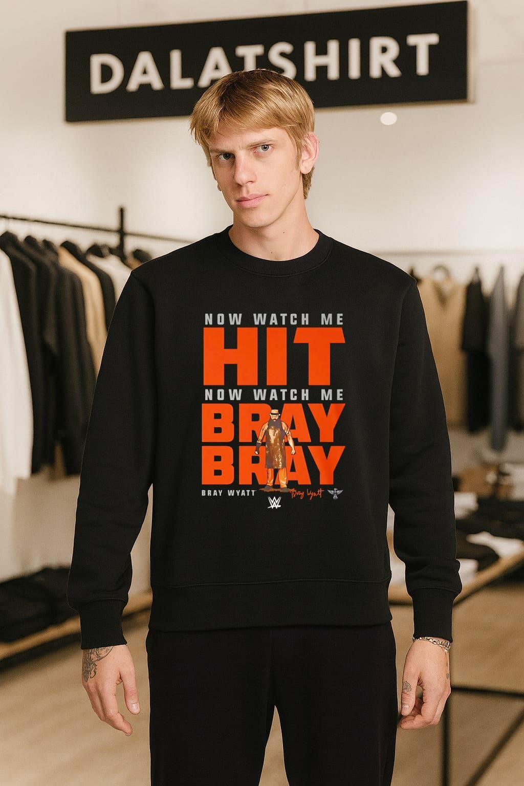 Now Watch Me Hit Bray Wyatt graphic portrait shirt