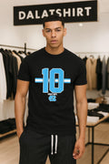 Number 10 Drake Maye North Carolina Tar Heels Stripe Graphic shirt