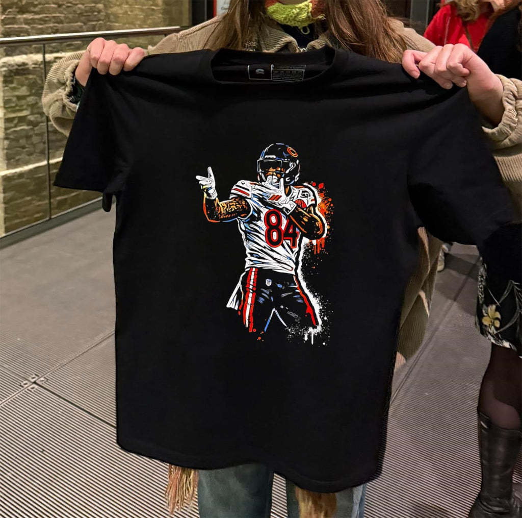 Number 84 Football Player Action Pose shirt
