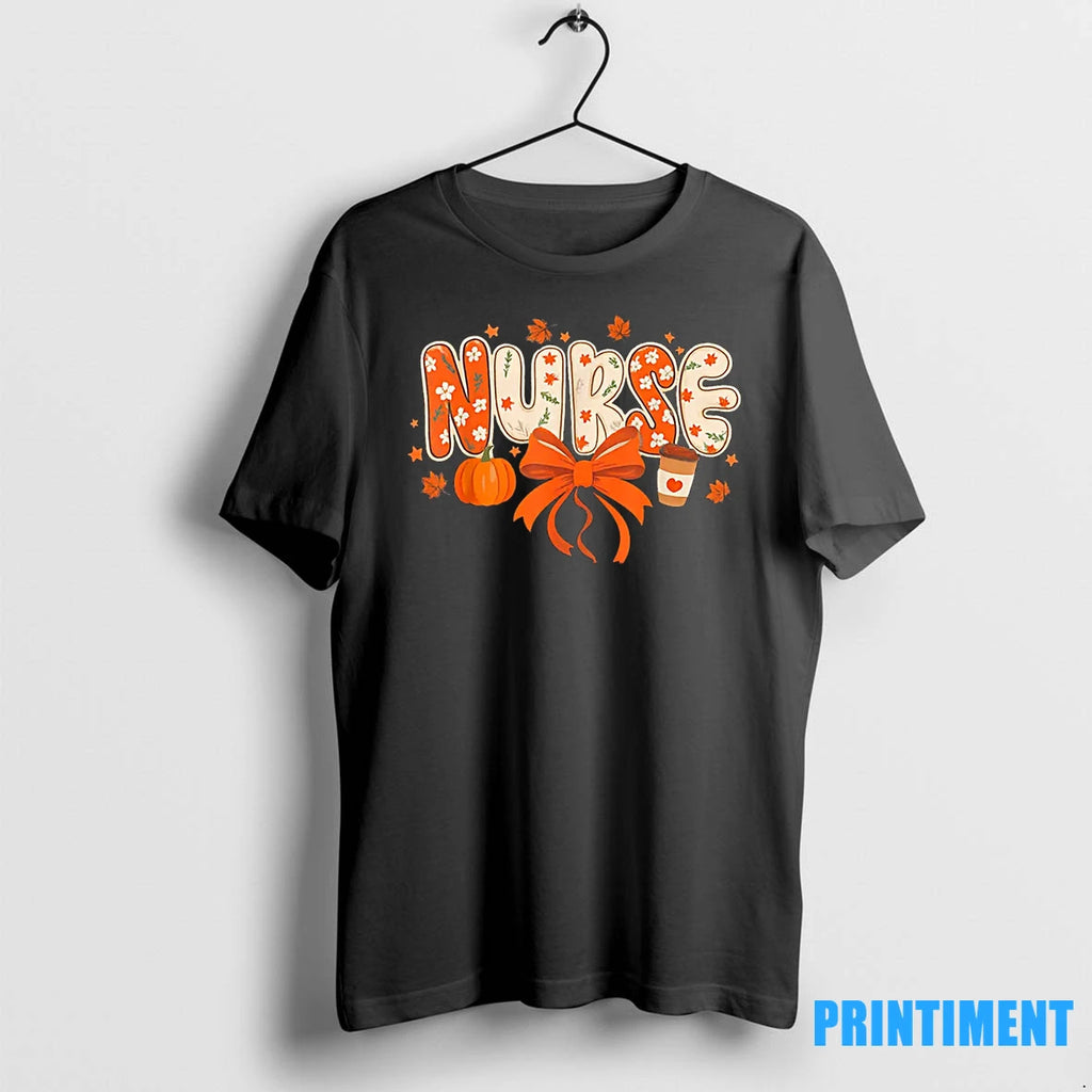 Nurse Fall Autumn Pumpkin Spice Coffee Thanksgiving Tshirts Sweater