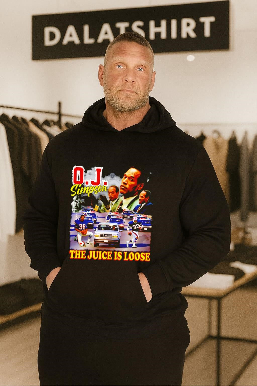 OJ Simpson The Juice Is Loose White Bronco Police Chase shirt