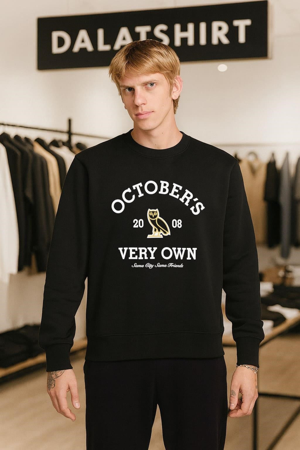 October’s Very Own 2008 gold owl Same City Same Friends shirt