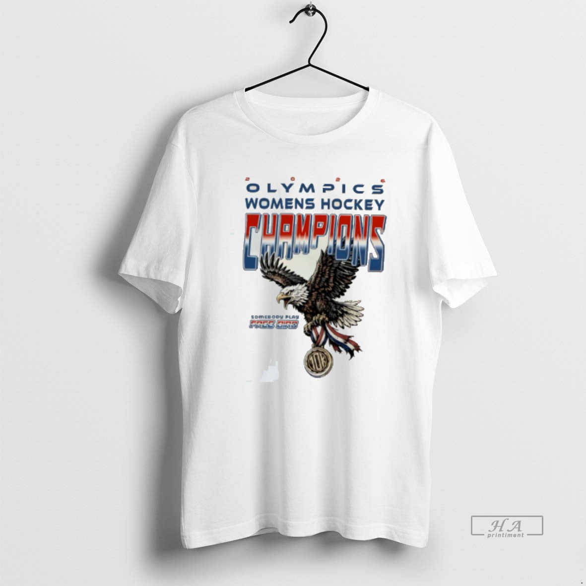 Official 2026 Olympics Womens Hockey Champions Screamin Eagle Tee